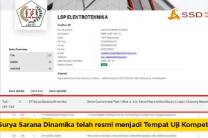 PT Surya Sarana Dinamika telah resmi menjadi Tempat Uji Kompetensi