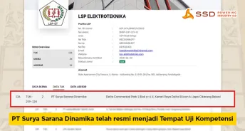 PT Surya Sarana Dinamika telah resmi menjadi TUK resmi